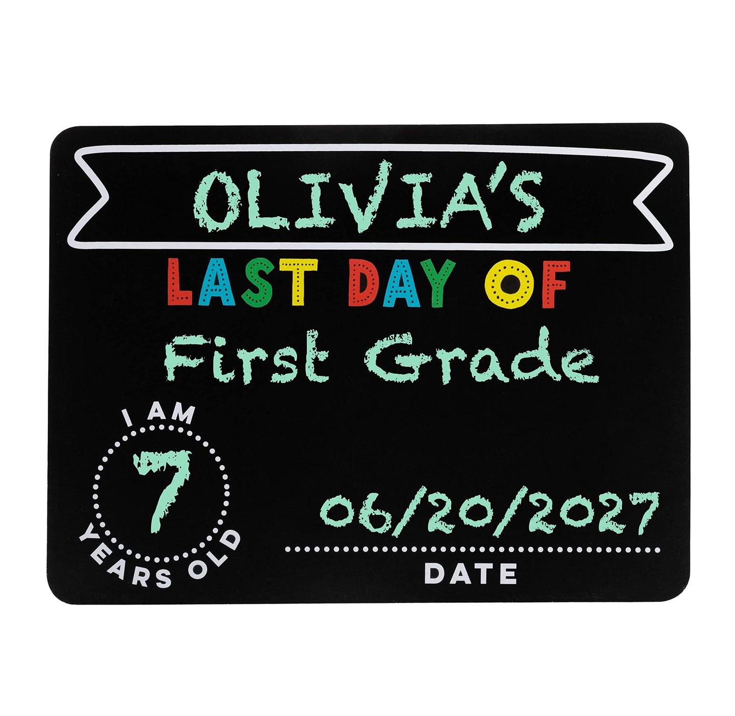 Kate & Milo Apple Handprint Canvas Frame, First Day of School Photo Sharing Prop