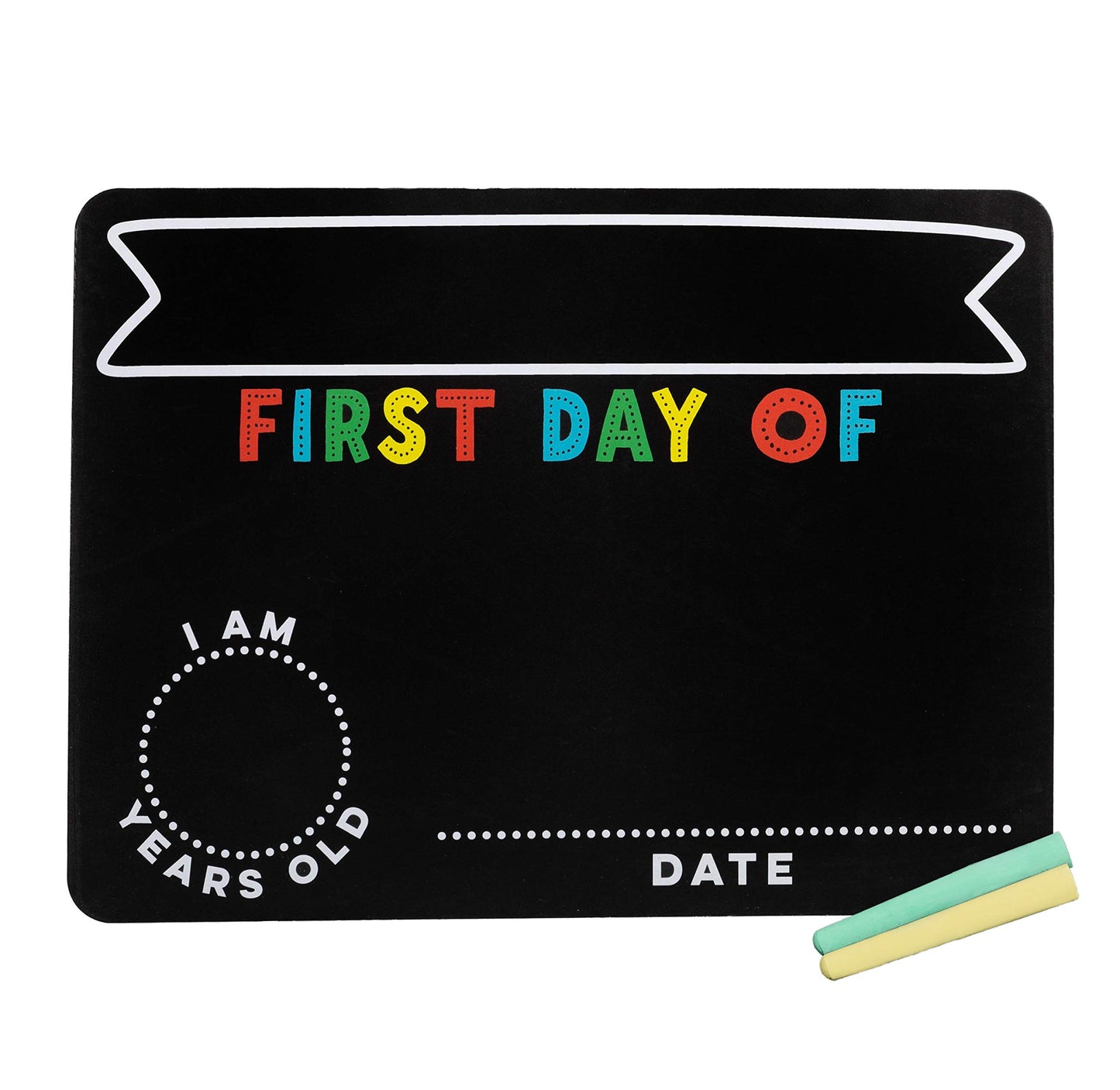 Kate & Milo Apple Handprint Canvas Frame, First Day of School Photo Sharing Prop
